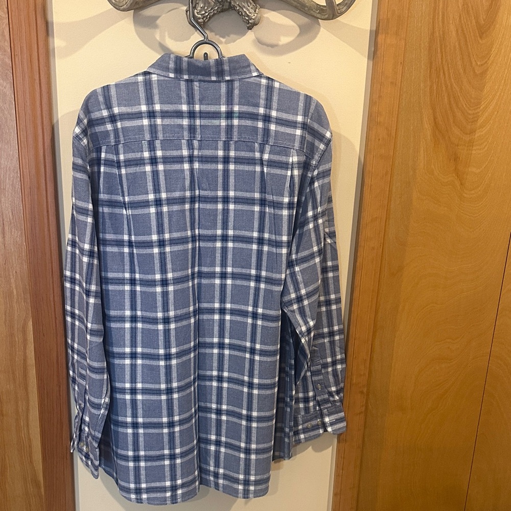 Sonoma Blue and White Plaid Casual Shirt - Picture 4 of 4
